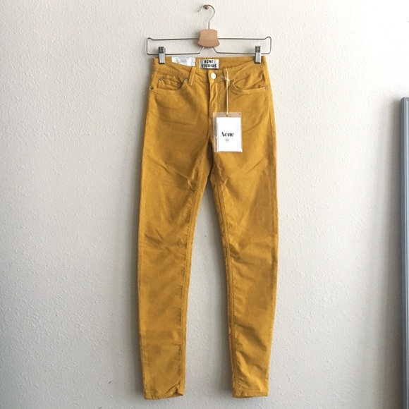 Acne Studios Denim - SALE! Acne Studio Skinny Jeans Corduroy Yellow